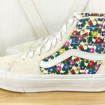 Vans ‎ Sk8 Hi Tapered Floral Sneakers White Suede Canvas Multi 3.5 Men 5 Women Photo 0