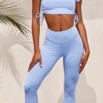 Oh Polly Blue Butt Scrunch Leggings  Photo 0