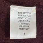 Rachel Pally  Burgundy Sleeveless Sweater Dress Halter Knee Length Collar‎ Small Photo 6