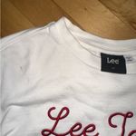 Lee Jeans White Crewneck with Red Embroidery Photo 2