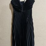 Banana Republic  Solaire black pleated satin midi dress NEW 6 petite Photo 0