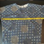 ZARA Basic Blue Printed Crew Neck 3/4 Sleeve Tunic Shift Dress Size Small Photo 8