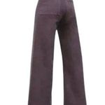 ZARA High Rise Wide Leg Marine Ankle Jeans Raw Hem Denim Purple Women's Size 2 Photo 1