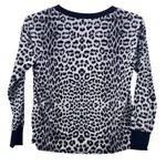 Betsey Johnson  Leopard Pajama Set Gray Medium‎ Photo 2