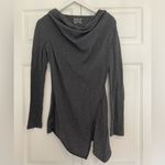 Marc New York  draped cowl neck asymmetrical hemmed long sleeve thermal Photo 6