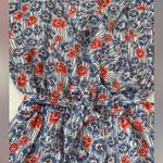 Pepe Jeans  Summer Blue and Red Floral Romper with Ruffled Hem Photo 3