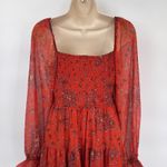 Patrons of Peace Boho Fairy Fall Dress Small Orange Festival Cottage Peasant Photo 8