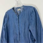 Madewell Denim Tie Sleeve Shirt Size Small Blue Buttondown Photo 2
