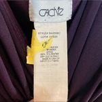 Cache Vintage Waterfall Dress Brooch 90s Y2K USA Bow Cocktail Eggplant 6 S Photo 2