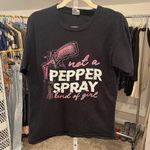 Port & Company Not a Pepper Spray Kind of Girl Graphic Tee Black Size M Photo 0