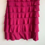 Chelsea and Violet  Raspberry Tiered Ruffle Mini Dress Photo 5
