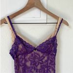 Dolce & Gabbana Vintage Y2K Double Lace Mini Slip Dress in Purple & Beige Photo 3
