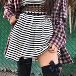 Papaya black and white striped dress Photo 1