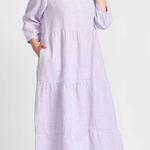 Flax Women's Gaia Dress in Sunrise Stripe size P (4-6) Artsy Lagenlook Bohemian Photo 0