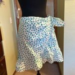 Rebecca Taylor emerald daisy wrap around cotton mini skirt with ruffles size 14 Photo 0