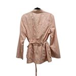 J.Jill Light Pink Zip / Button up Belted Trench Windbreaker Photo 5