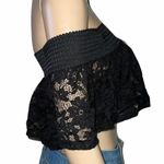 Wish & Whim Ruffled Lace Crop Top Photo 2