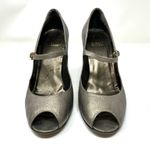 Stuart Weitzman bronze leather, peep toe Mary Jane heels, made in Italy, size 9 Photo 2