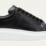 Alexander McQueen Black Leather Platform Sneakers Sz. 39.5 (US 9.5) Photo 0