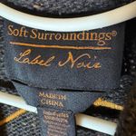 Soft Surroundings Label Noir XL Long Cardigan Coat Tapestry Back Wool Mohair Photo 3