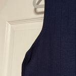 Cyrus Navy Sleeveless Knit Top Photo 2