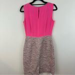 Kate Spade  Pink Colorblock Silk and Tweed Shift Dress Size 4 Women's Photo 6