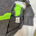 Augusta Sportswear  Freedom 1/4 Zip Hooded Pullover Sweatshirt Gray Neon Green XS Photo 3