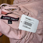 Almost Famous chain halter top handkerchief cut shimmer pink NWOT LG Photo 2