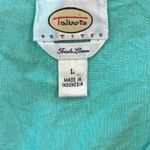 Talbots  PL LP Large Petite Irish Linen Tank Top V Neck Babydoll Seafoam Green Photo 3