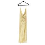 Mac Duggal  93733 Buttercream Yellow Beaded Sleeveless Faux Wrap Gown 16 Photo 1