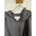 Evereve  Black Sleeveless Cotton Hooded Romper with Front Zipper - Size - Small Photo 3