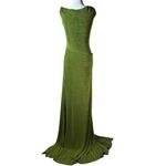 Khanums Slinky Off The Shoulder Maxi Dress in Green XSmall New Womens Gown Size XS Photo 6