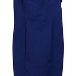 Black Halo Elegant Royal Blue Halter Sheath Dress Size 4 Photo 0