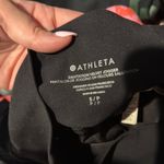 Athleta Gray Cropped Tank Top Fitted Athletic Wear and black velvet pants Photo 5