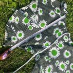 Vintage Floral‎ Maxi Dress with Green Accents White Size 4 Photo 6