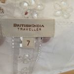 white cotton short sleeve lace trim‎ blouse Size undefined Photo 3