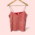 J.Crew Cute scalloped trim rose coral floral skinny strap cami cottagecore prep Photo 1