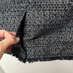 Cupcakes & Cashmere Gregory Tweed Fringe Open Front Blazer Size Medium Black Photo 7