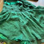 Victoria's Secret  Gold Label Emerald Green Slip Chemis  Built in Shorts Sheer L Photo 4