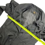 Ariella Black Collared Puff Sleeve Trench Coat Jacket Size L Photo 9