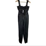 We Wore What NEW Faux Leather Catsuit Jumpsuit Overalls Size XS Photo 3