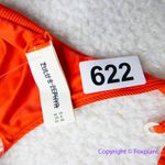 New! Zulu & Zephyr Free People Tie Curve Brief Bikini Bottoms orange red, size 6 Photo 9
