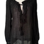 Sundance  black long sleeve lightweight swim cover up size S Photo 0