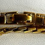 Monet vintage flat square chain long gold plated necklace Photo 9