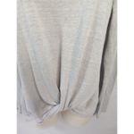 Ultra Flirt ‎ Womens Medium Gray Long Sleeve Knotted Top Round neckline pullover Photo 2