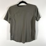 Lululemon  Women's Fast  Free Running Shirt Gray Green‎ Size 4 Athletic Yoga Photo 3