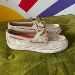 Sperry Goldtone Camo  Top Sider Boat Shoes Leather EUC! Size 7.5 021‎ Photo 5