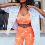 American Apparel NEW Coral Palm Print Leggings Photo 0