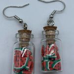 NEW Watermelon slices in mason jar fashion earrings Photo 12
