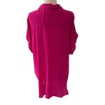 DKNY Jeans Fuchsia Tie Front Top Women Size Medium | 11-9 Photo 1
